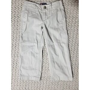 Chaps Boys Chino Pants Stone Beige Cotton Adjustable Waist School Uniform 3T